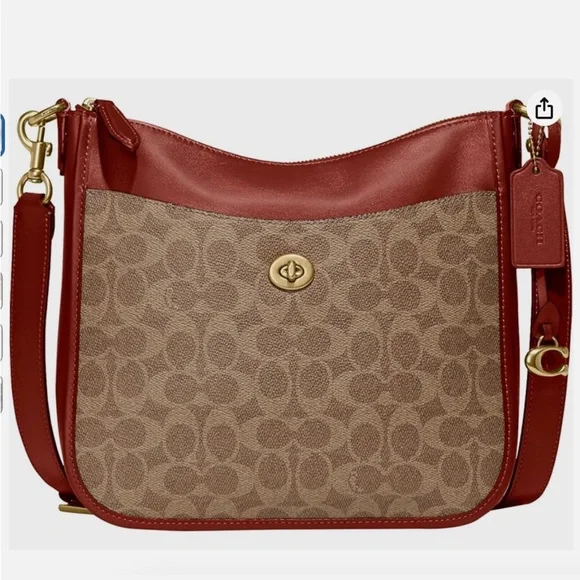 NEW Coach Chaise Crossbody Bag In Signature Canvas C8487 - Picture 2 of 4